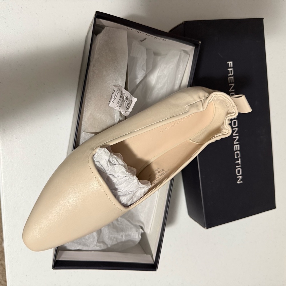 French Connection Women's Cream Loafers